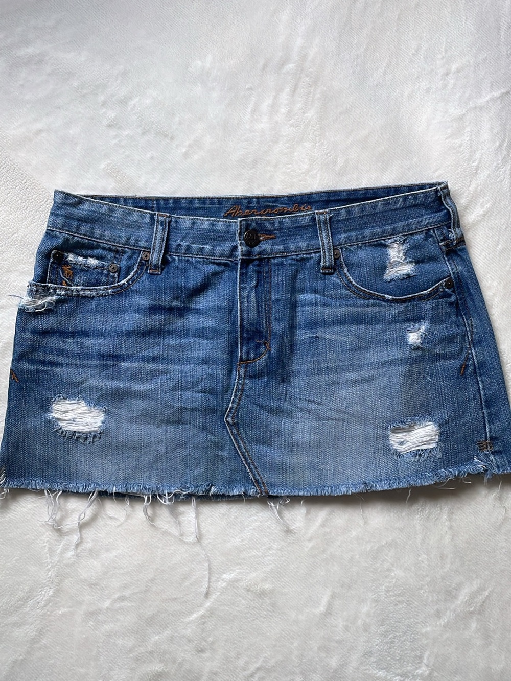 Abercrombie & Fitch Distressed Denim
Mini Skirt | Size 8 - Picture 2 of 7